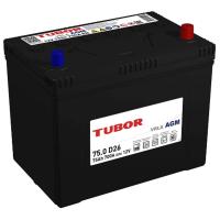 АКБ TUBOR Asia AGM VRLA Euro 75 А/ч 650А 258х171х222 о.п. 4610082700130